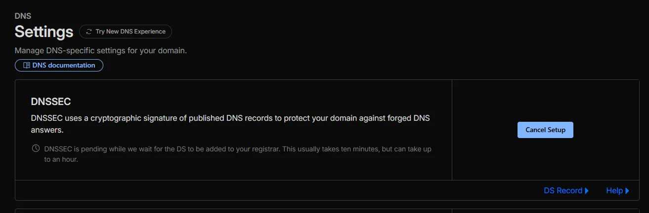 Cloudflare DNSSEC Status