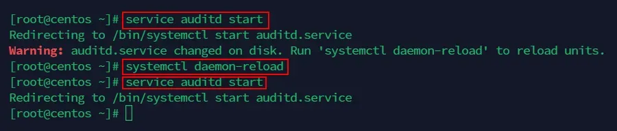 service start auditd