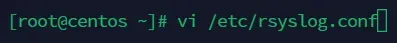 vi /etc/rsyslog.conf
