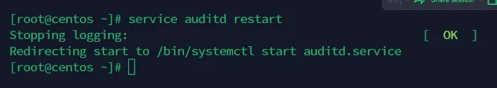 service auditd restart