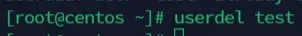 userdel test