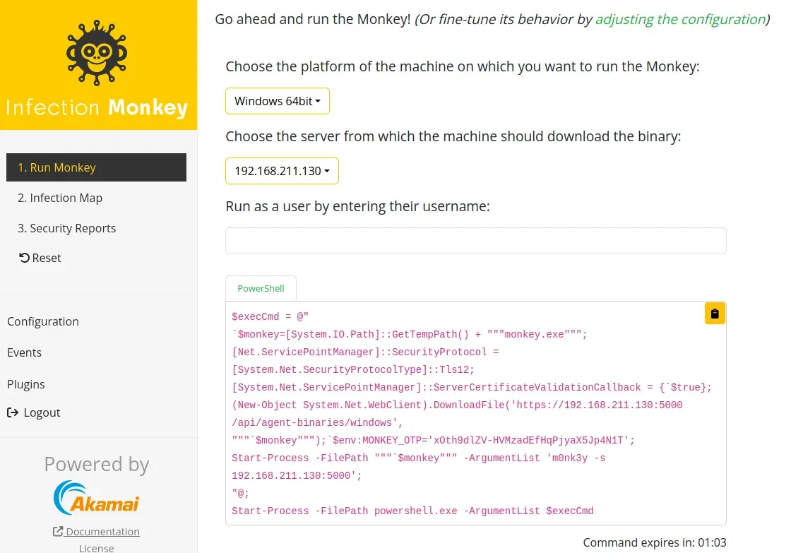 Start the Infection Monkey on Windows
